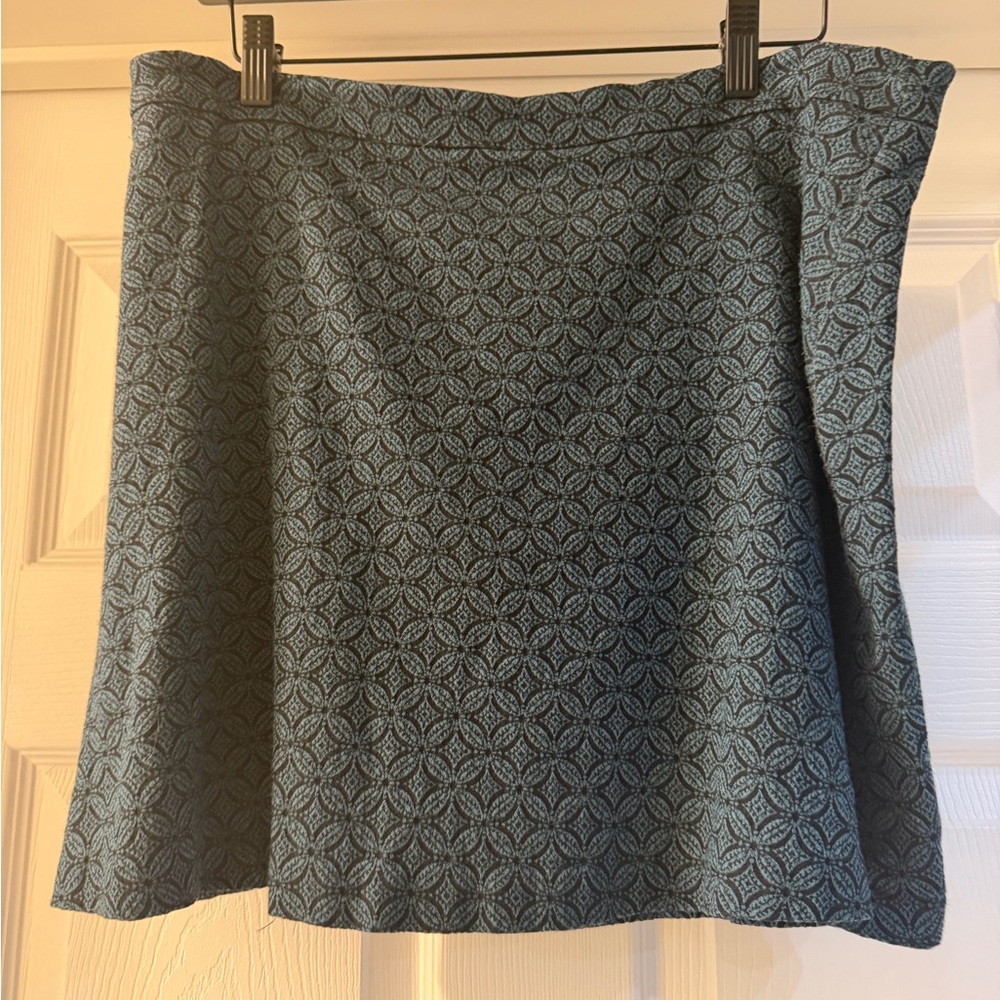 Margaret M Blue Geometric A-Line Skirt